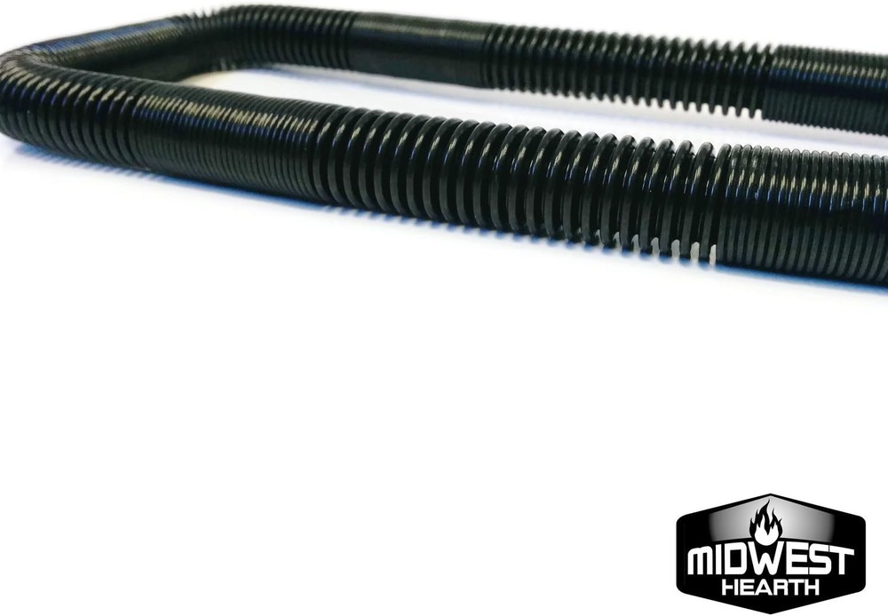 Whistle Free Flex Line for Fire Pit and Fireplace - Black Coated Stainless S