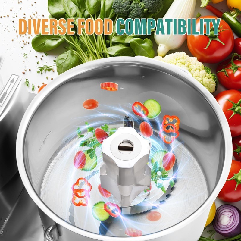 6L Commercial Food Processor Electric Vegetable Fruit Meat Cutter Food Chopper