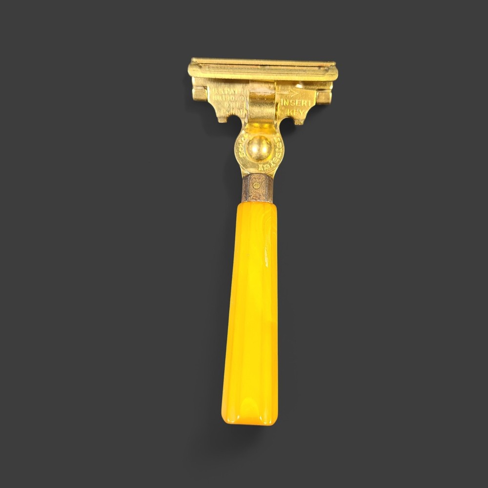 Vintage Schick Brass Injector Razor With Bakelite Handle