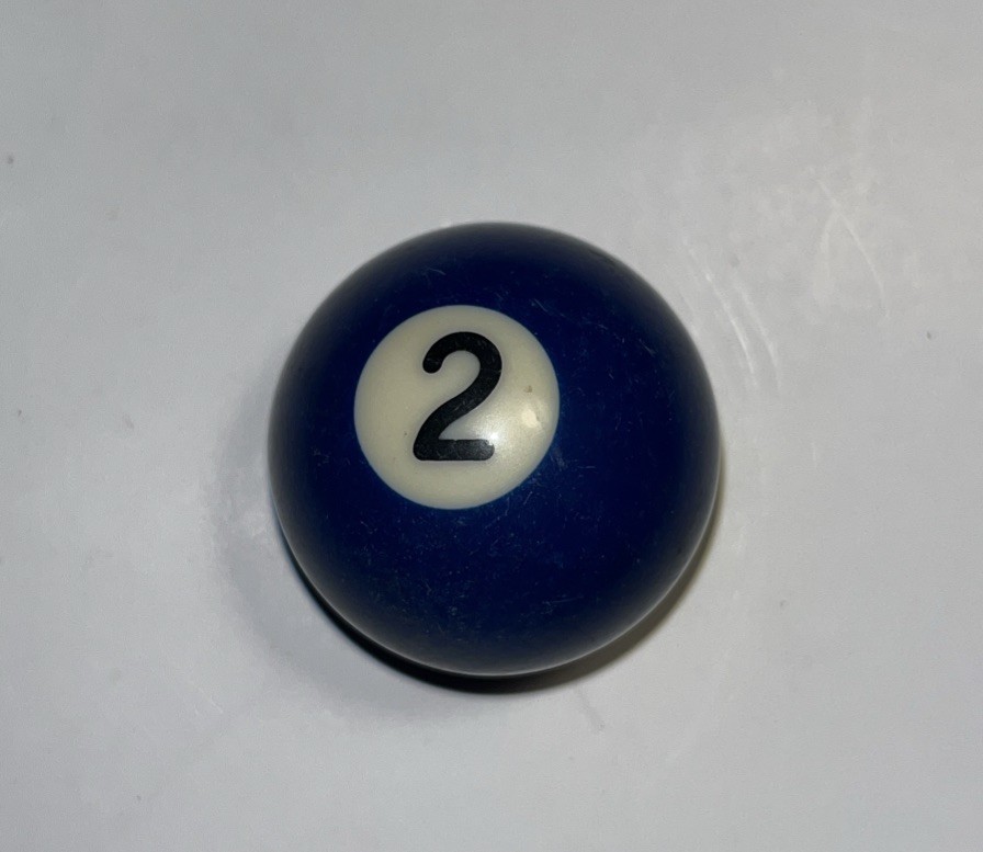 Replacement Mini Billiard Pool Ball 1.5" Ball Number #2 Solid Blue Miniature