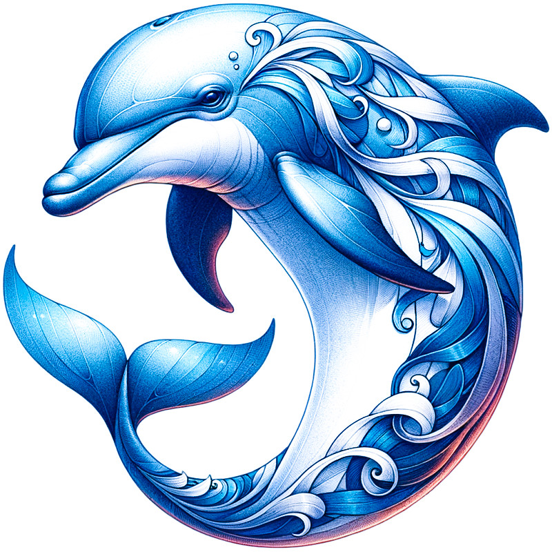 30 Custom Artistic Dolphin Personalized Address Labels