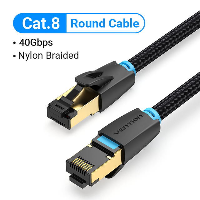 Vention Cat8 Ethernet Cable SSTP 40Gbps 2000MHz Cat 8 RJ45 Network Lan Patch Cor