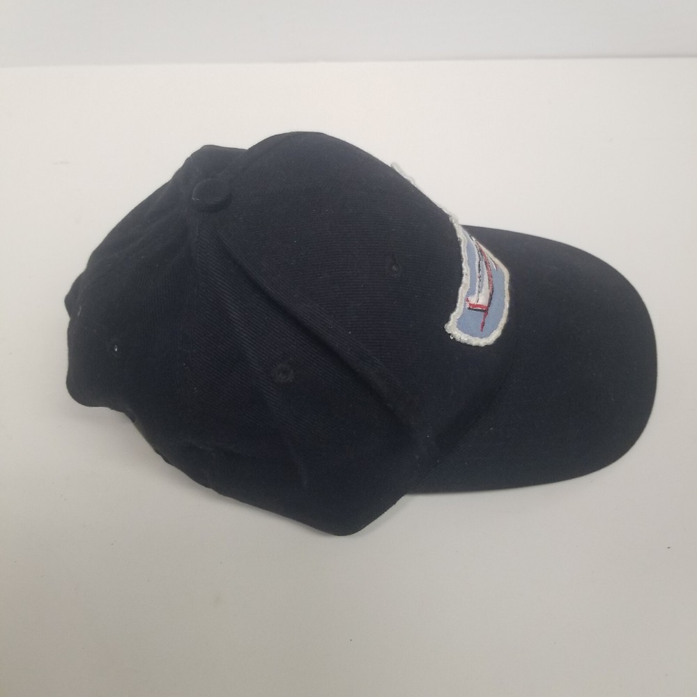 Prop Airplane Patch Adjustable Navy Blue Strapback Hat