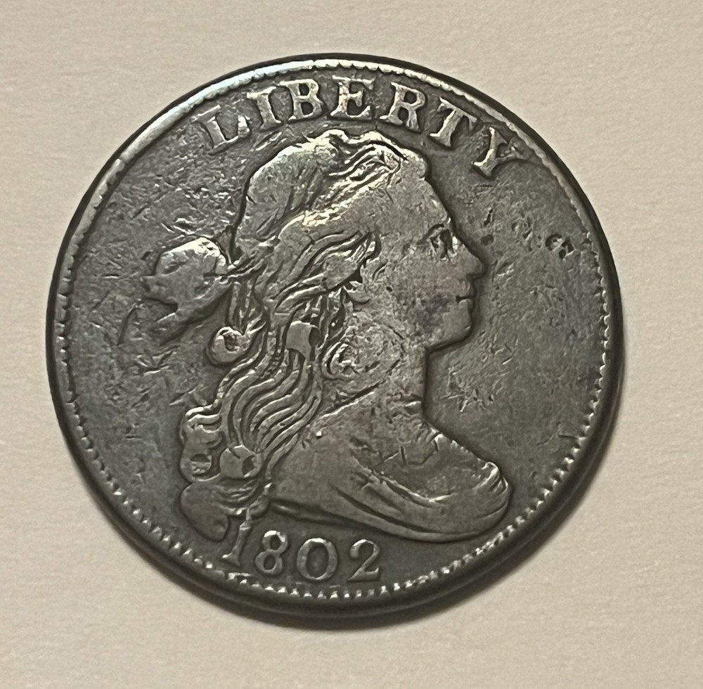 1802 Draped Bust Large cent , S-232, VF