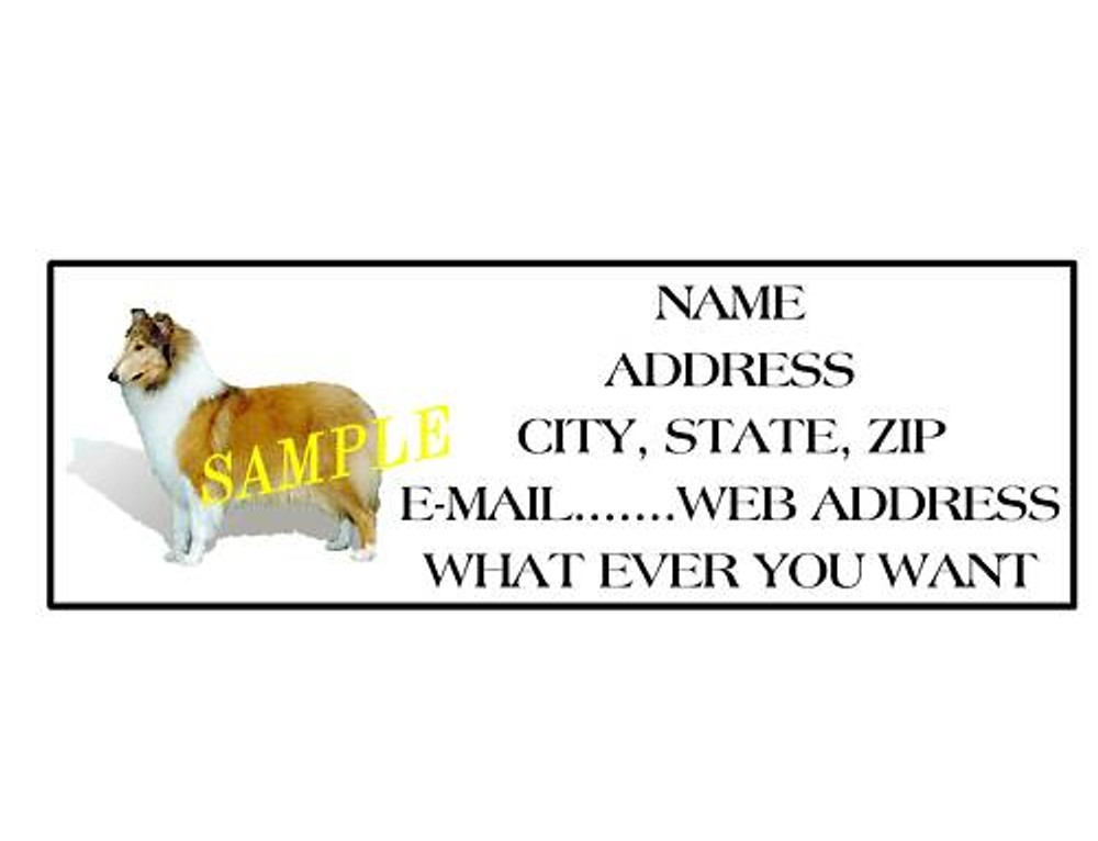 COLLIE ADDRESS LABELS COOL!!! #2