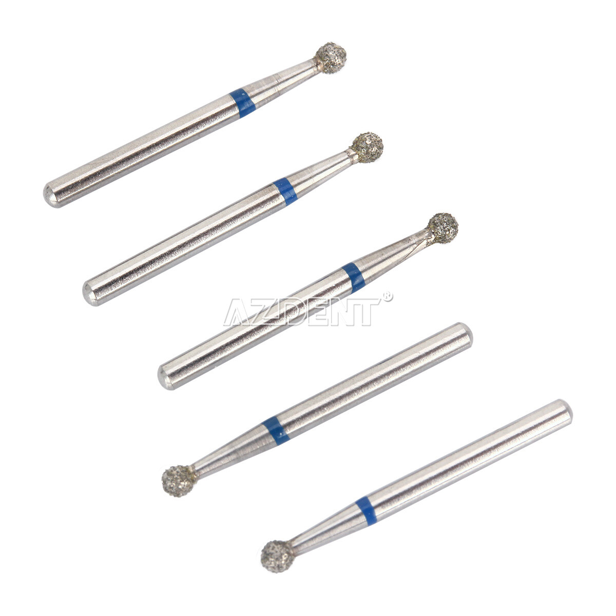 AZDENT Dental Diamond Burs High Speed Handpiece Friction Grip 5/Pc/100Pc/200Pc
