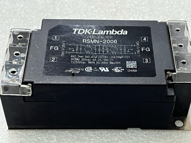 TDK-Lambda RSMN-2006 Power Line EMC Filter Used