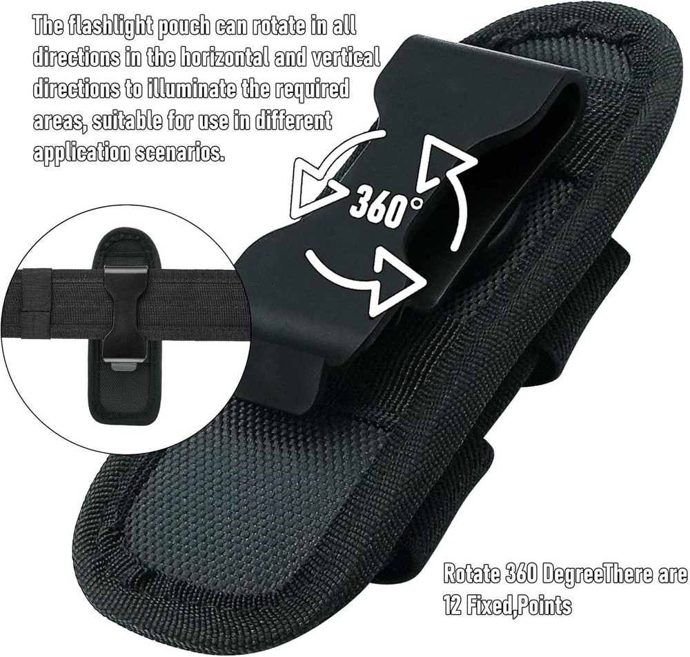 2PACK Holder Universal 360 Degree Rotation Versatile Tactical Flashlight Holder