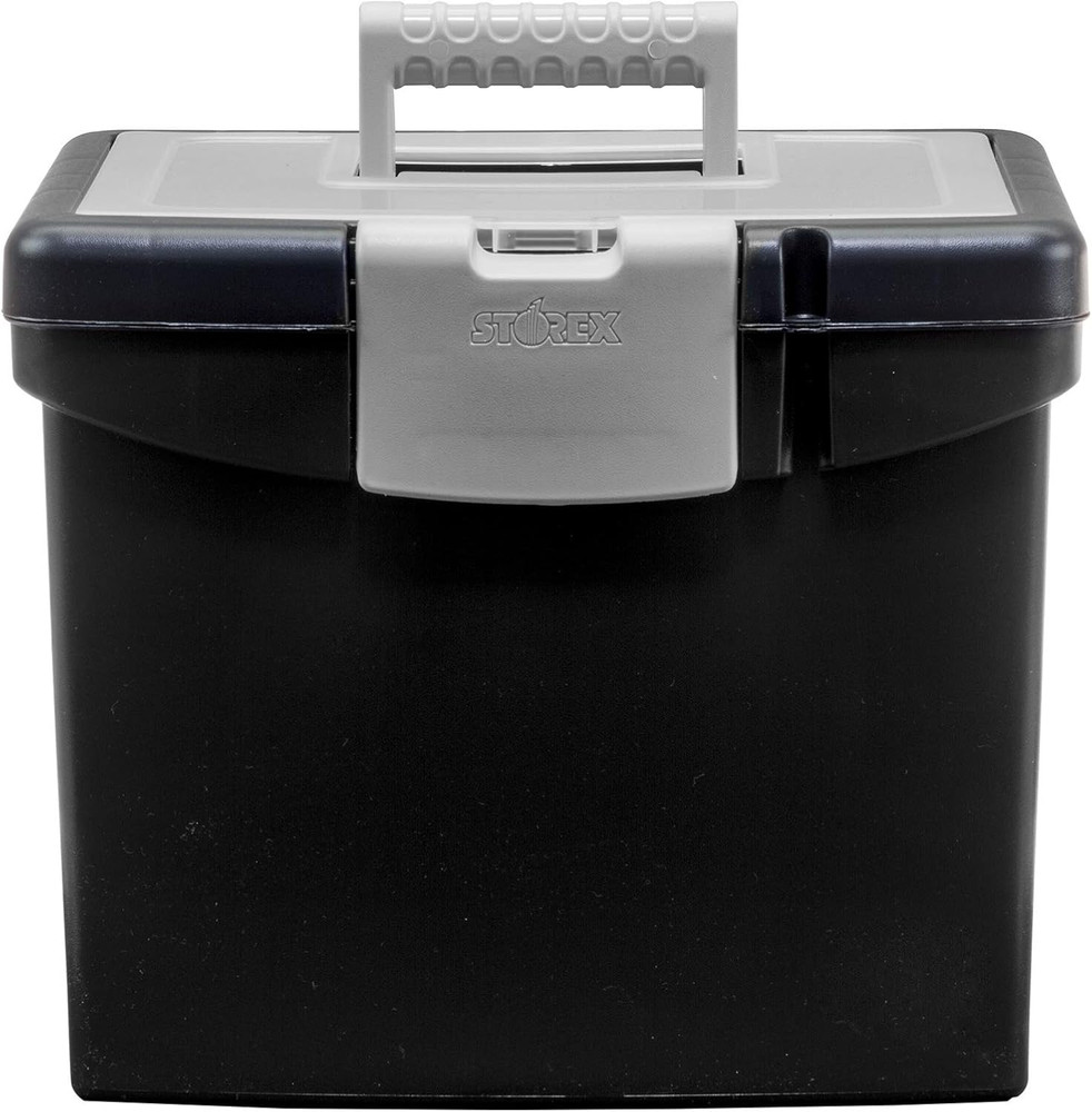 File Storage Box Translucent Storage Lid, Black 1-Pack (61504F01C)