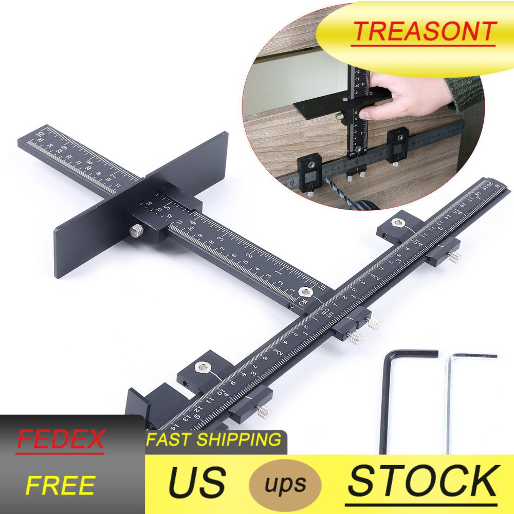 Cabinet Hardware Install Jig Tool Drawer Pull Handle Punch Locator Drill Guide