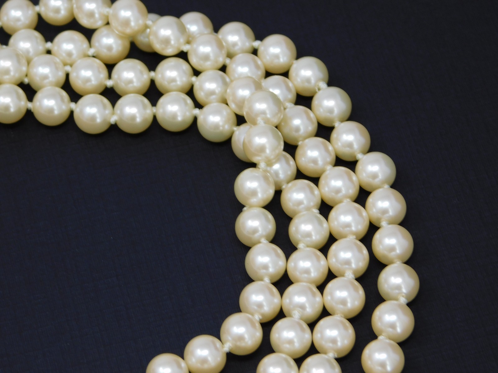 Vintage JOAN RIVERS Multi Strand Simulated Pearl Pave Star Necklace