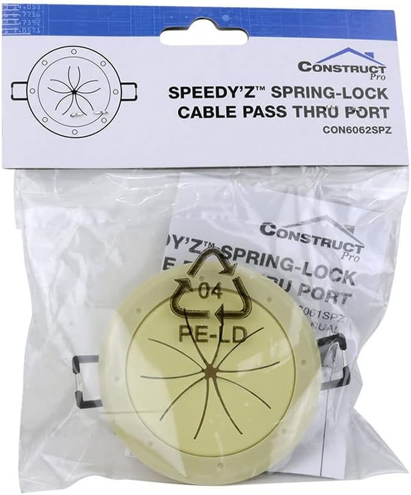 Construct Pro Speedy’Z Spring-Lock 2” Cable Pass through Port (Ivory/Each)