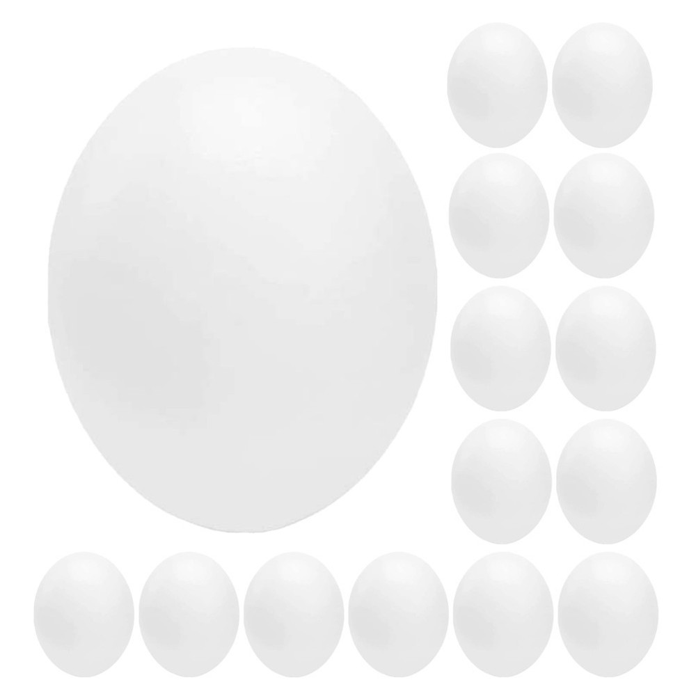24pcs Fake Eggs: Realistic Plastic Nesting - Training Practice Eggs