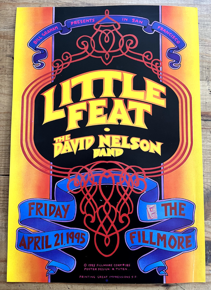 Little Feat Concert Poster - Fillmore - 1995