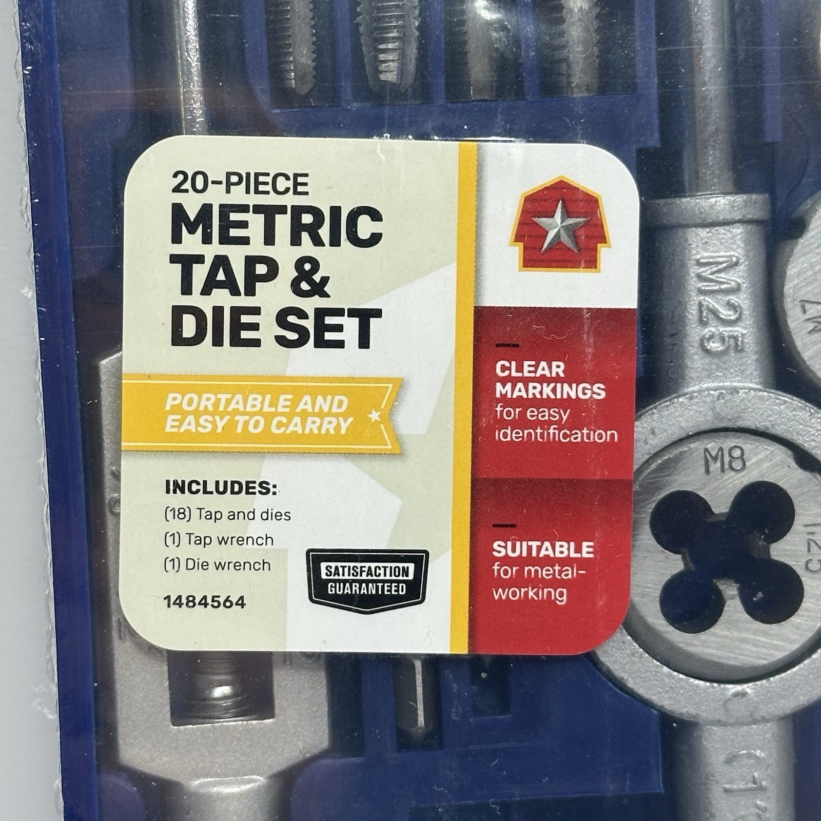 Metric Tap and Die Set 20 Piece M3 M12 Tap Wrench Die Metric Tap and Die Kit