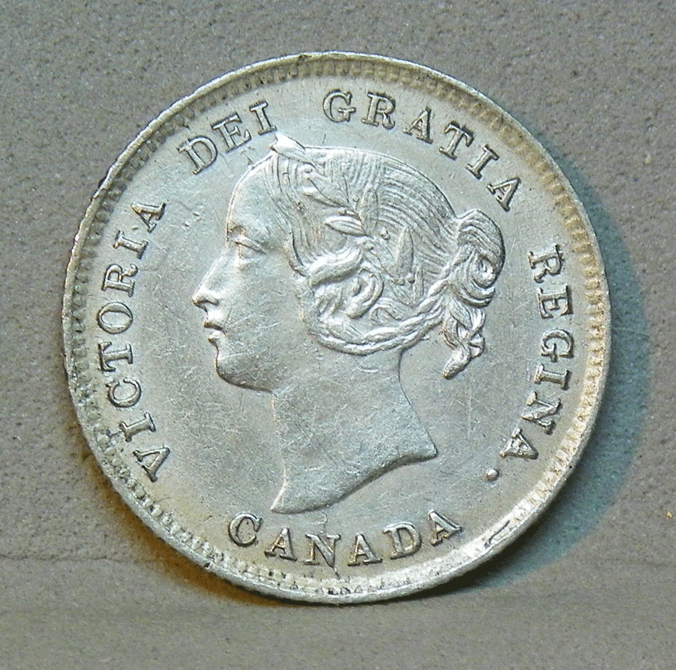 CANADA 1896 5 Cents, KM. About Uncirculated