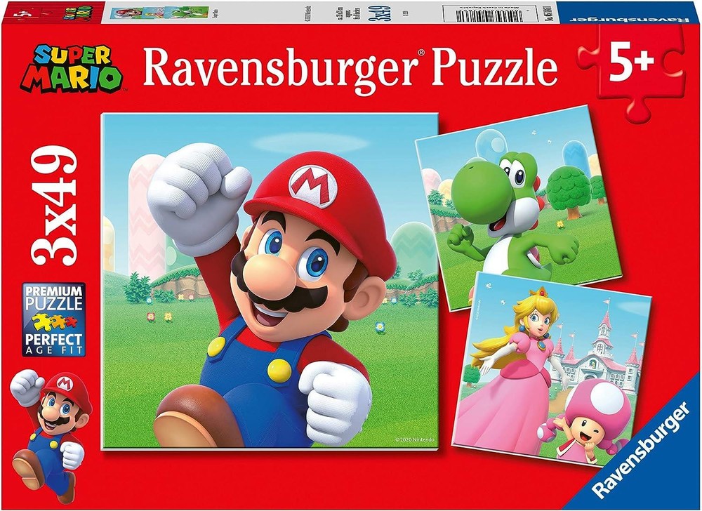 Ravensburger Super Mario Jigsaw Puzzle 3x49pc