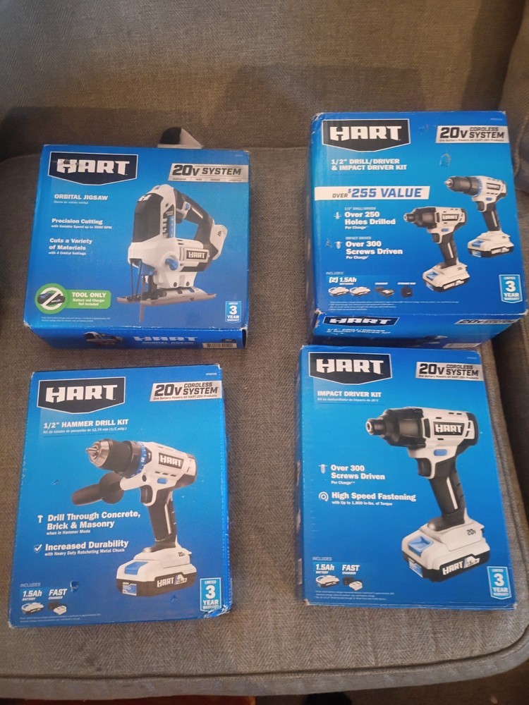 4 brand new hart tools