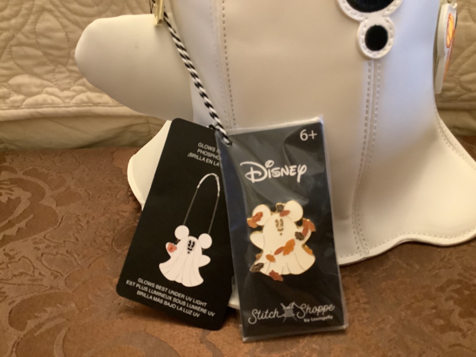 Loungefly Stitch Shoppe Mickey Ghost Glow in the Dark crossbody new w tags