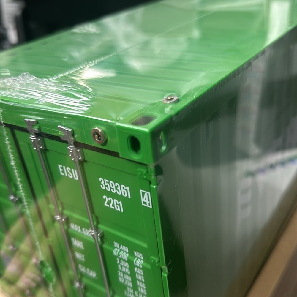 Shipping Container Model Lighting Luminous Toy Figurines Display Box