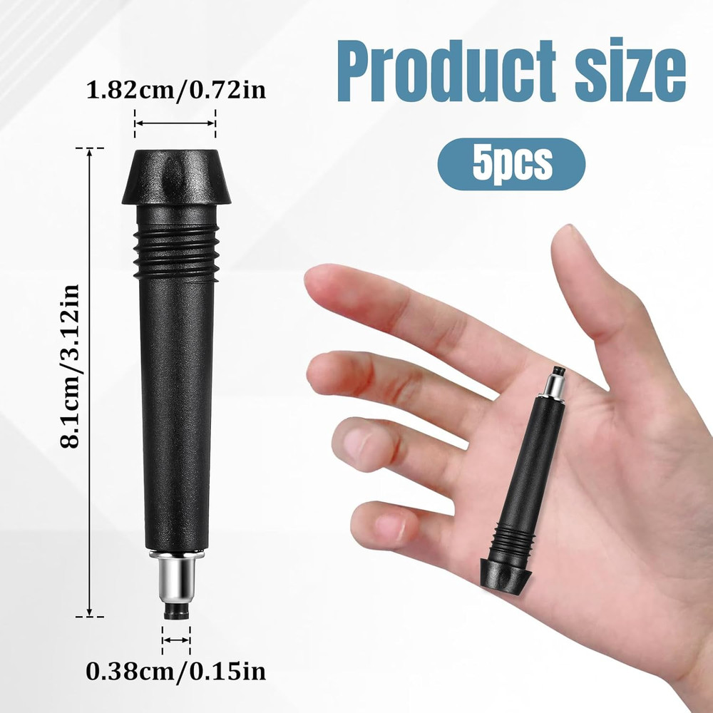 5 Pack Trekking Pole Carbide Tips Universal Hiking Rod End Tip Replacement Walki