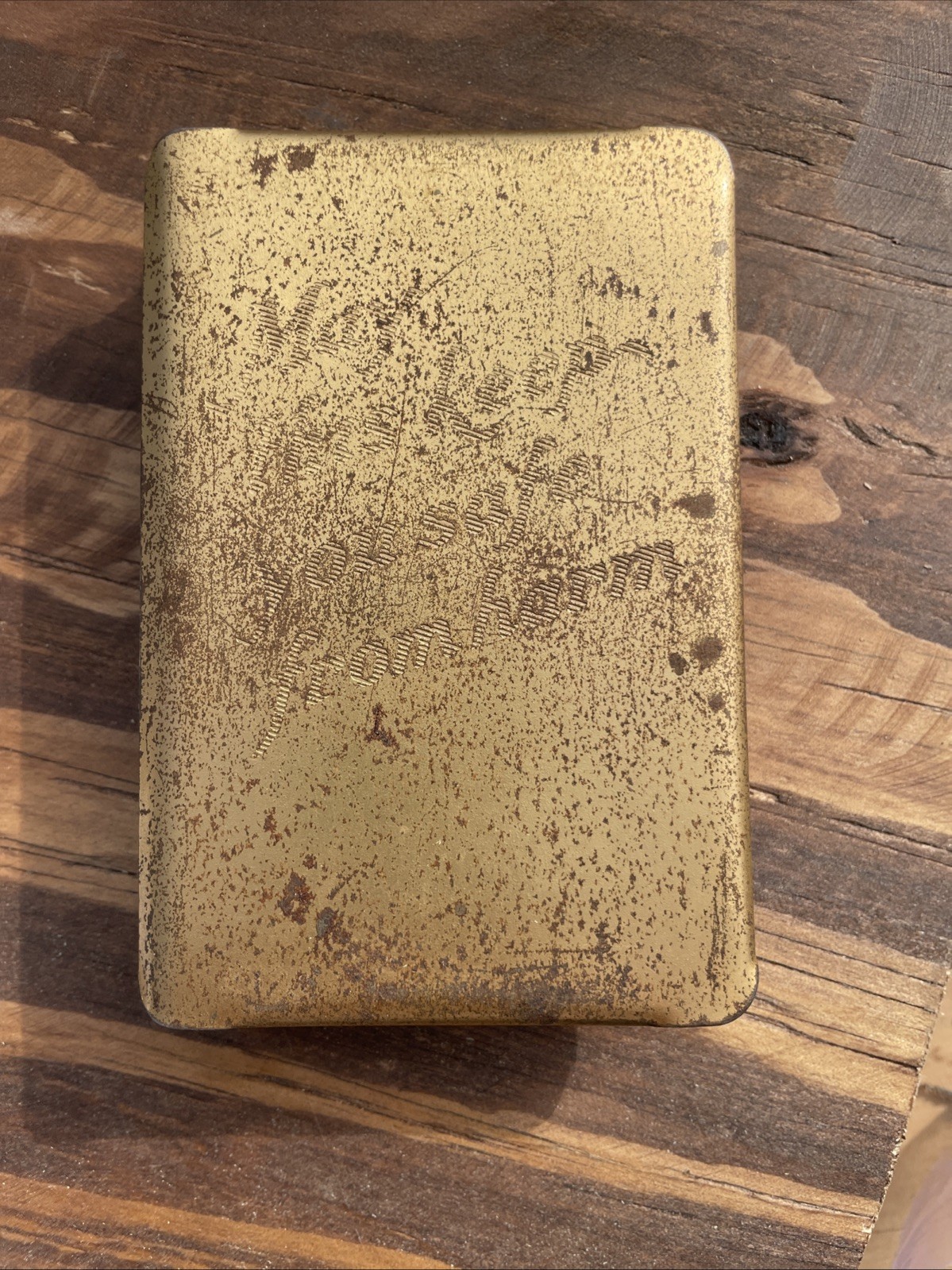 WWII Heart Shield Bible Prayer Book Gold Tone