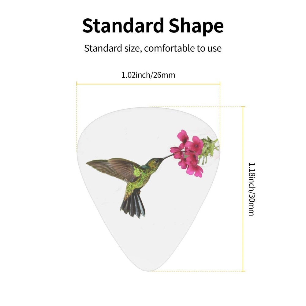 Hummingbird Spring Flower Guitar Picks One Size, 2