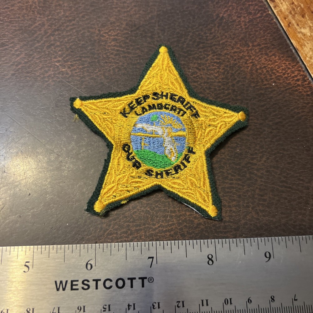 Vintage Obsolete Florida Sheriffs Office Patch Keep Sheriff Lambert