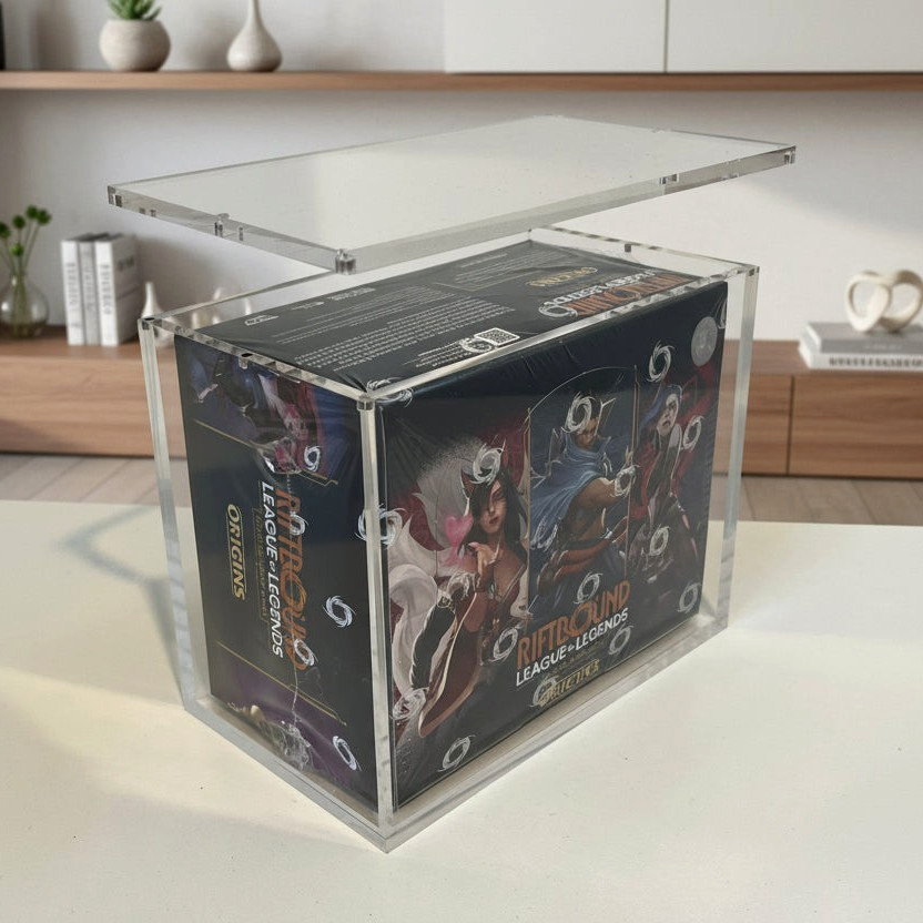 Riftbound Booster Box Acrylic Display Case League of Legends Magnetic 99% UVR