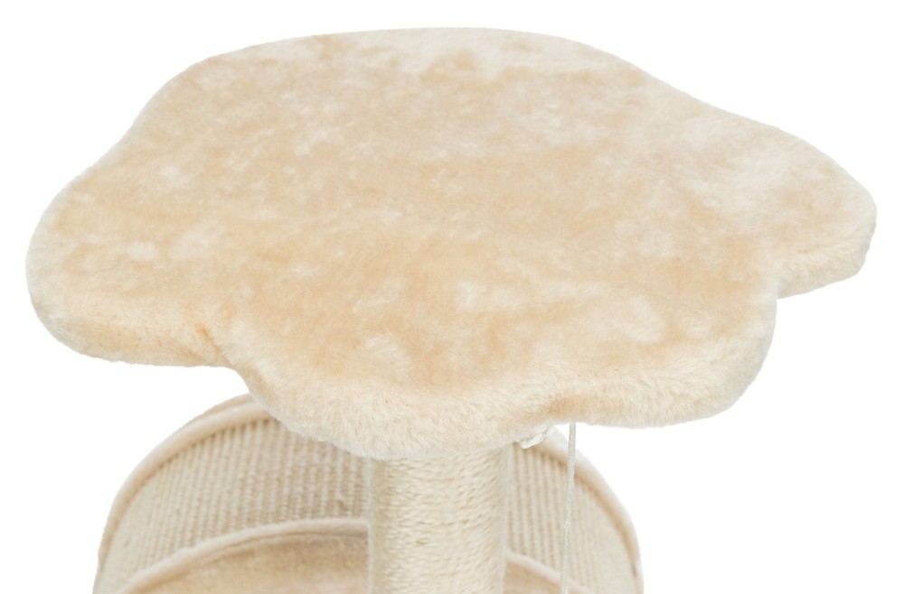 Vitoria Plush & Sisal 17" Cat Scratching Post with Platform, Beige