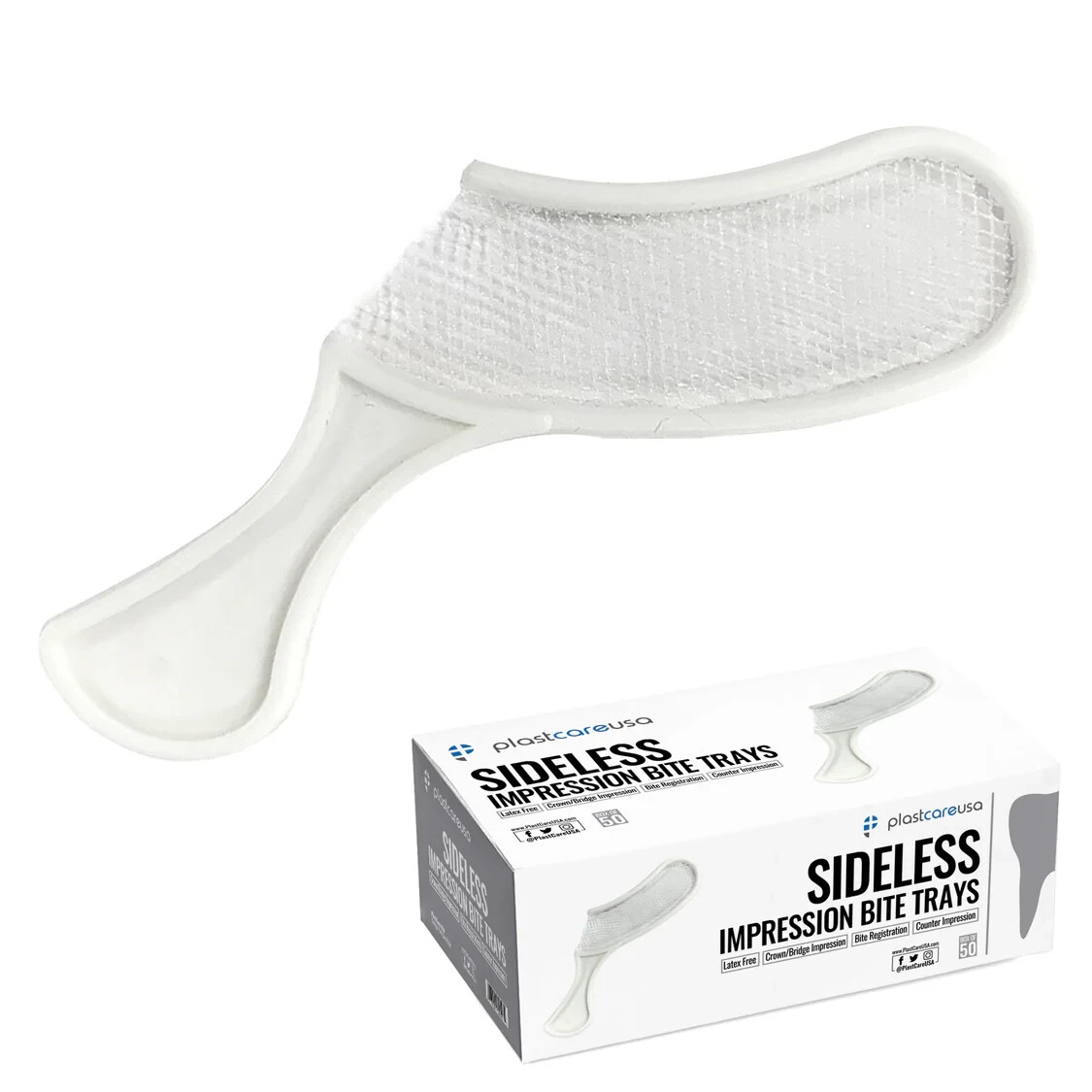 35 Dental Bite Registration Impression Triple Trays Molding Alginate (Sideless)