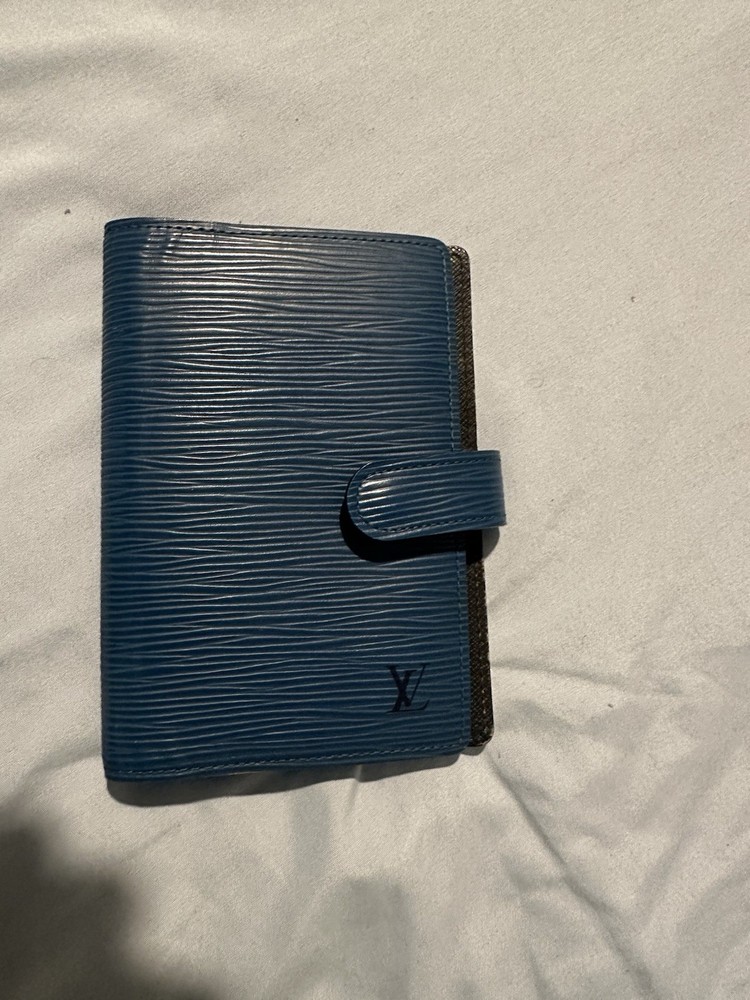 Louis Vuitton Blue Leather  key case/ wallet