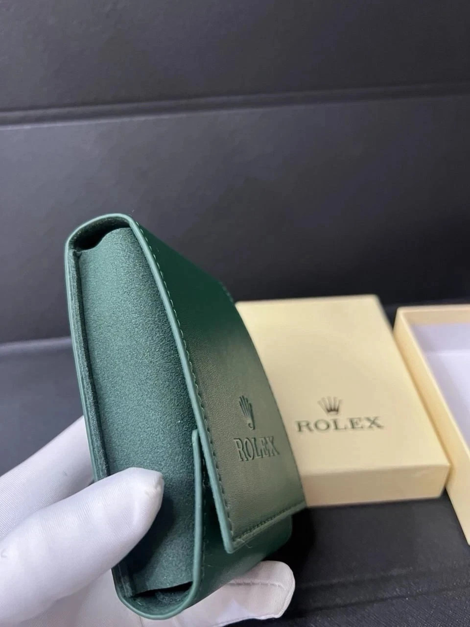 Rolex Case Leather Travel Pouch Service Center Premium Version NIB