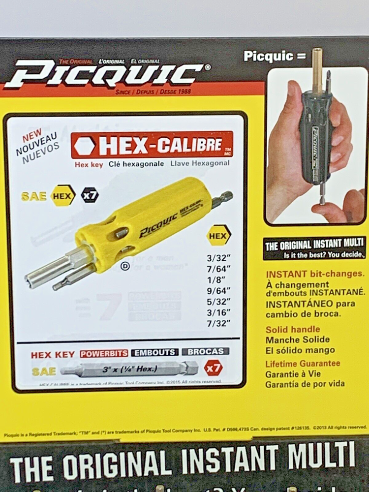 PICQUIC HEX MULTI BIT DRIVERS - SAE - MM - {two seperate tools}