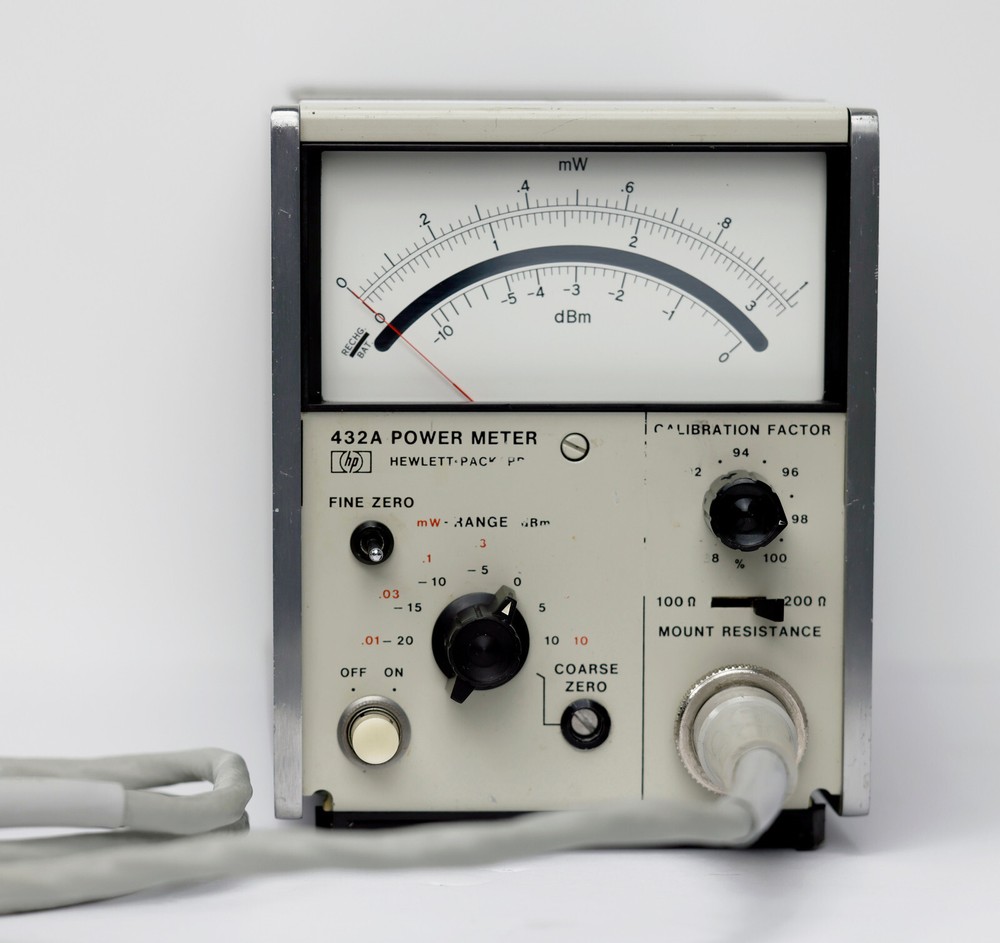 HP / Keysight 432A Power Meter with 478A Thermistor Mount & Cable