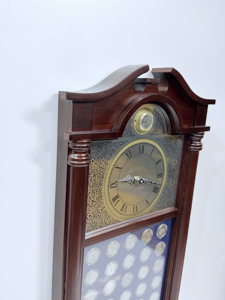 Danbury Mint State Quarter Clock With ALL Quarters Uncirculated ✅📸📝