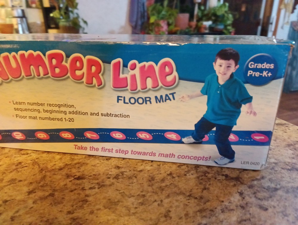 Learning Resources, Math Counting Step-by-Step Number Line 1-20 Floor Mat New
