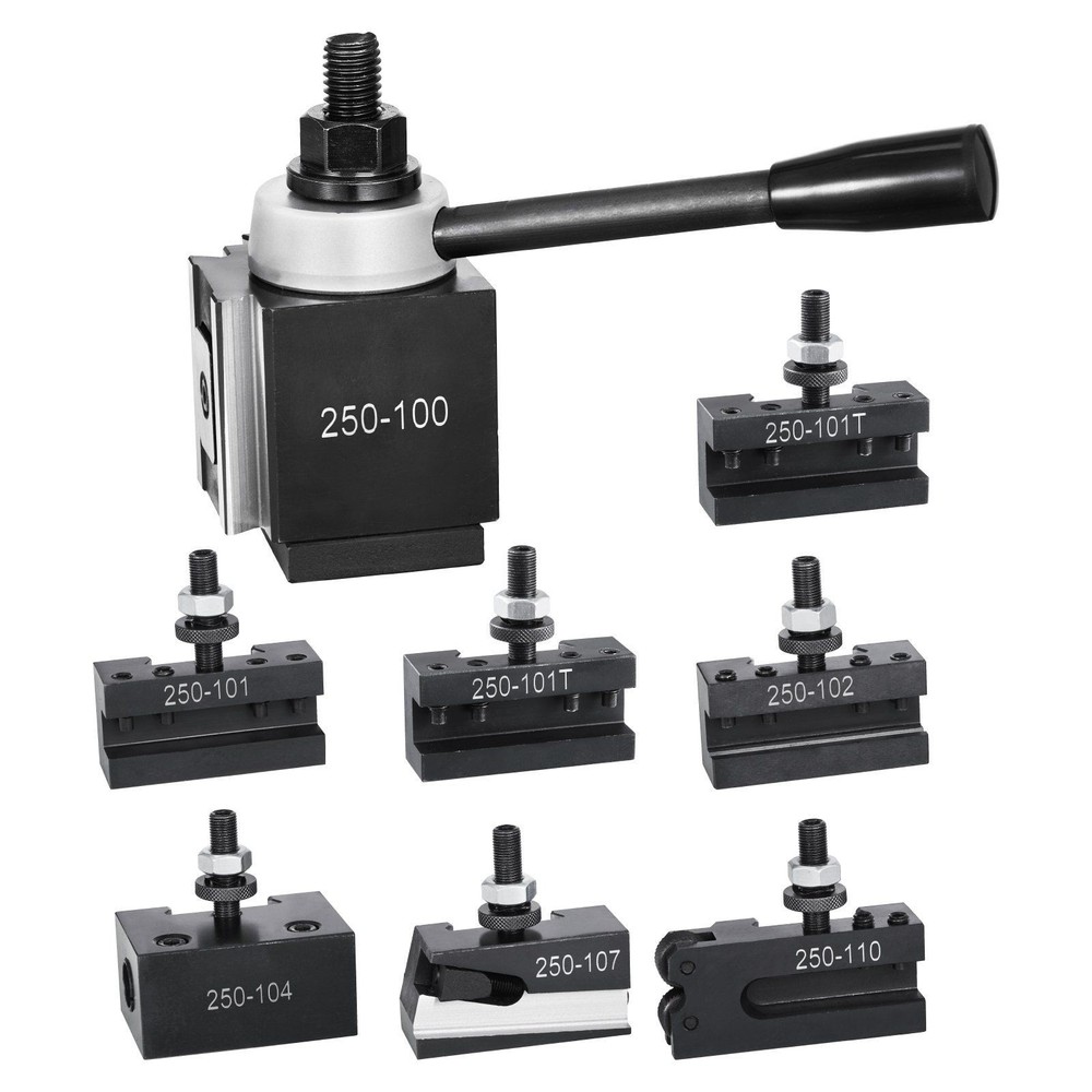 8pc Quick Change Tool Post Set for 6-12 Inch Lathe Holders