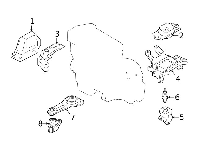 Genuine Nissan Engine Mount Support Bracket 11253-5RD1B