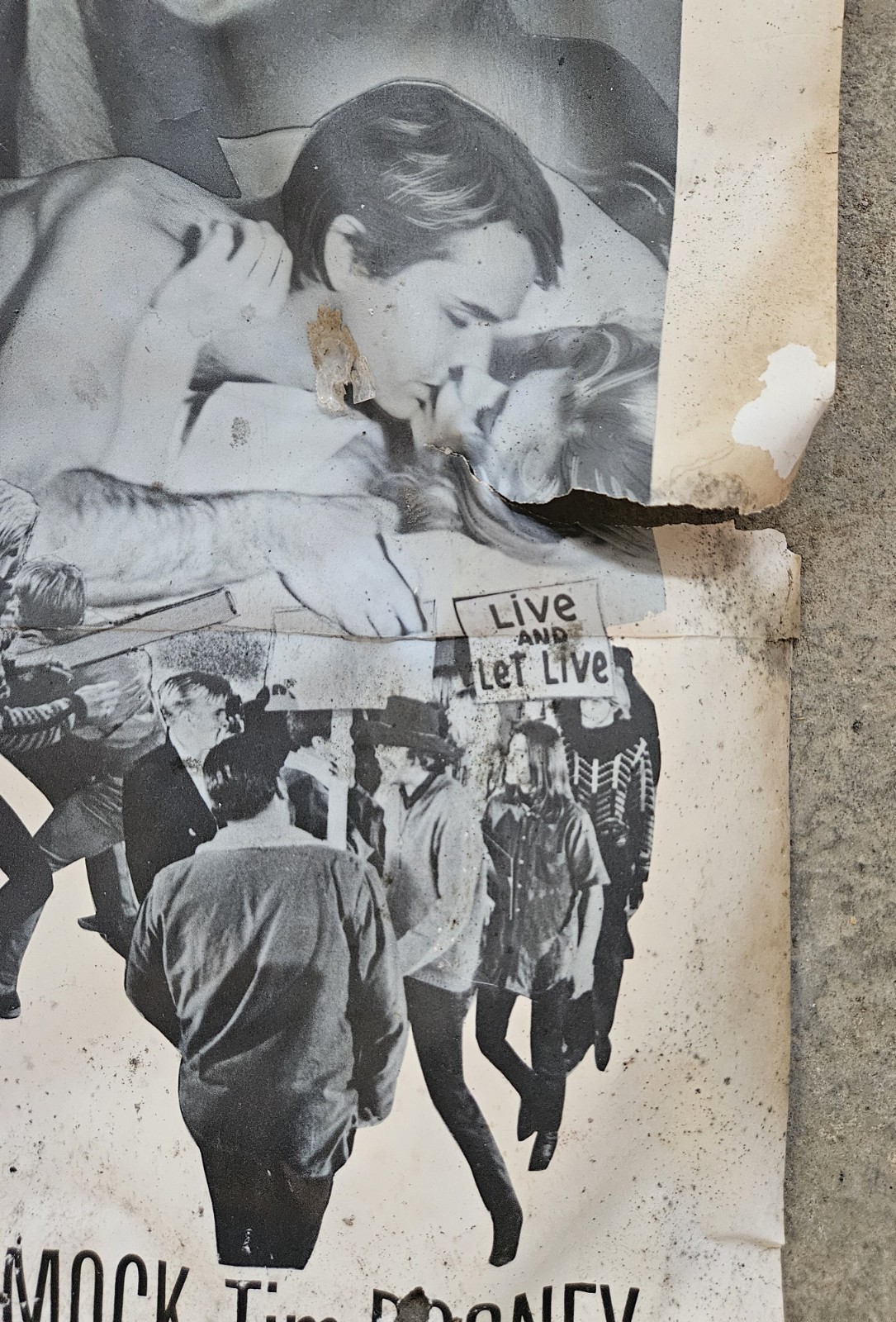 Vintage Original Riot On Sunset Strip 1967 Movie Film Poster SEE DAMAGE RARE🌴🎬