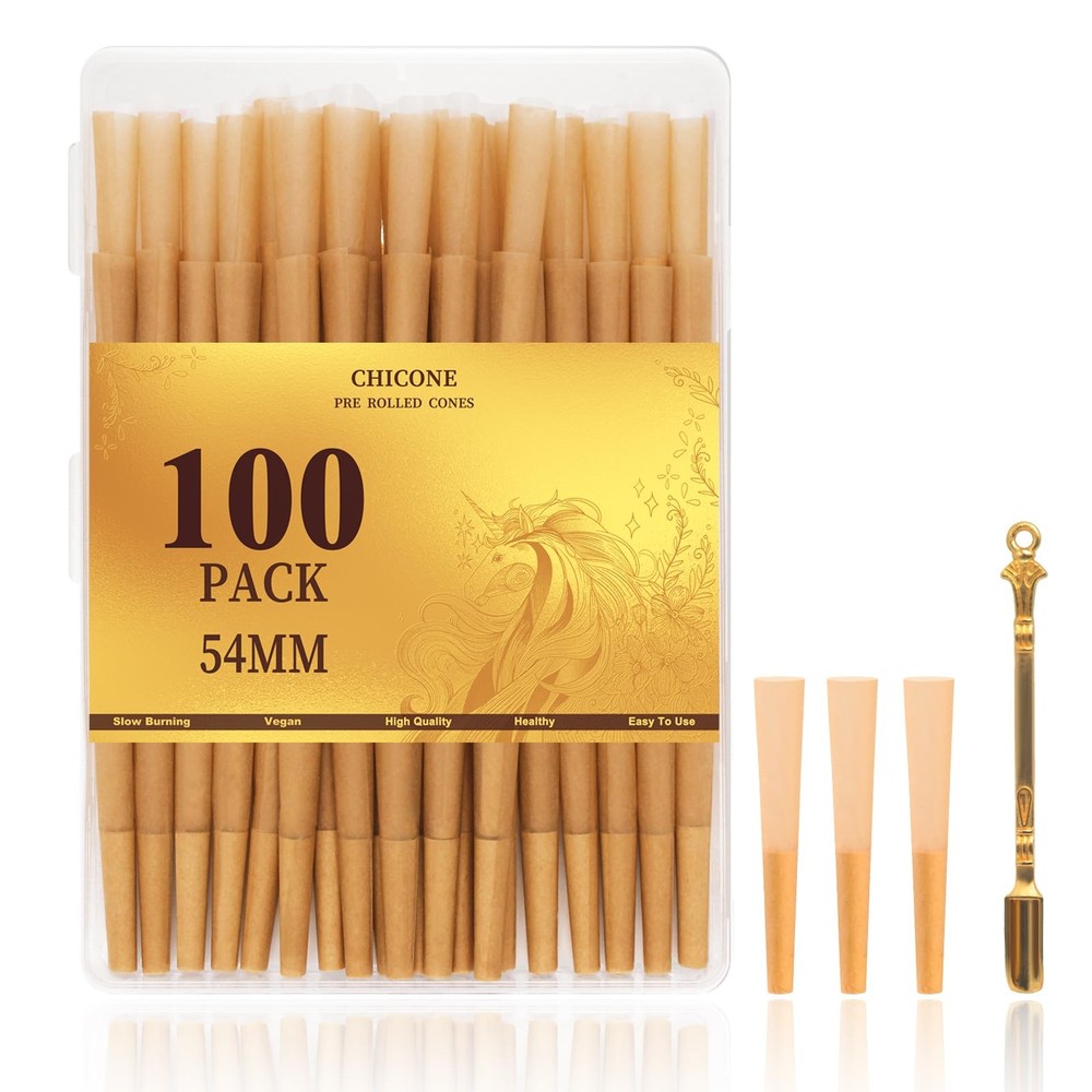 Mini Cones Rolling Papers 54/28mm Size Preroll 100 Rolling Papers Small Singl...