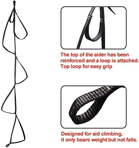 Climbing Aider 5 Step/Quick Aider Adjustable 5 Step Aider 5 Step Aider Black