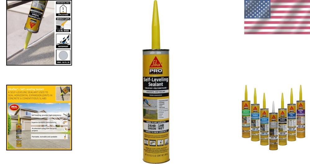 Flex Self-Leveling Sealant - Fast Curing Waterproof Polyurethane 10.1 fl. oz