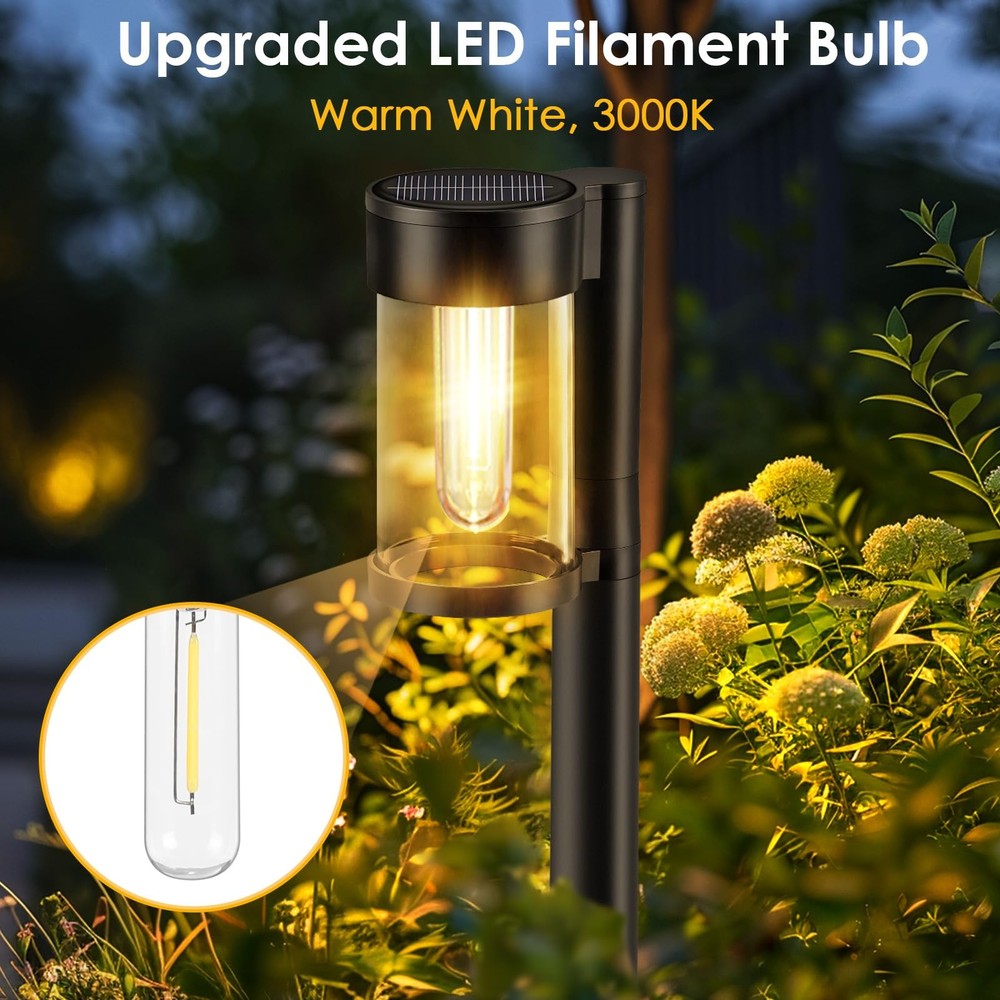 Mancra Solar Pathway Lights 10 Pack Warm White