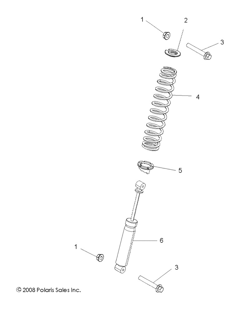 Polaris Compression Spring 180#, Front, 12.5, Medium Gloss Black