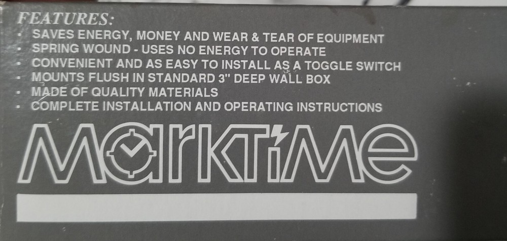 MarkTime 90281 Wall Box Time Switch 2 Hour Dial Timer Energy Saver Mark Time