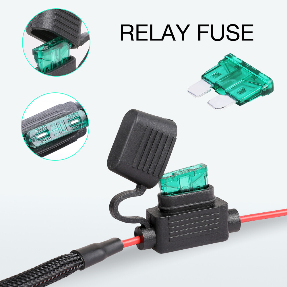 Wireless Remote Control Switch Strobe w/2-Lead Wiring Harness Kit LED Light Bar