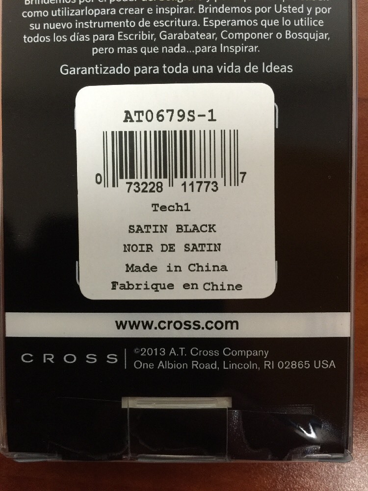 Cross Tech 1 SINGLE Function STYLUS - Satin Black