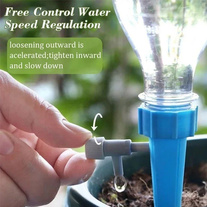 12PCS Drip Irrigation System Automatic Plant Watering Garden Timer Spikes