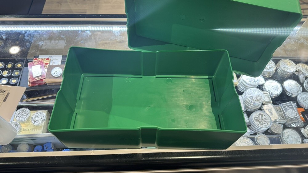 EMPTY GREEN MONSTER BOX With SILVER EAGLE Empty COINS OR ROLLS Replacement